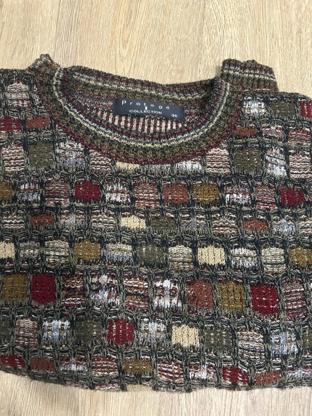 Vintage 80’s Geometric Weave Sweater by Prestige |Size Medium - Picture 14 of 14